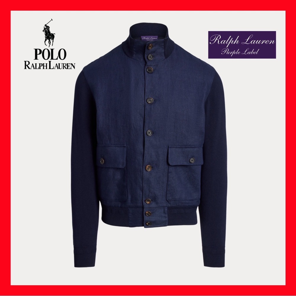 $2195 Ralph Lauren Purple Label Linen Silk Cardigan Mens Size (SOLD OUT ONLINE)